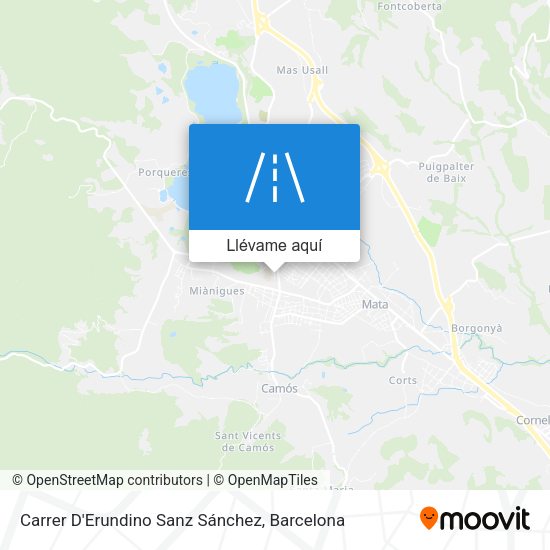 Mapa Carrer D'Erundino Sanz Sánchez