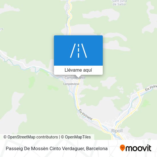 Mapa Passeig De Mossèn Cinto Verdaguer