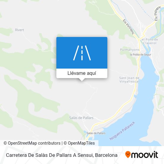 Mapa Carretera De Salàs De Pallars A Sensui