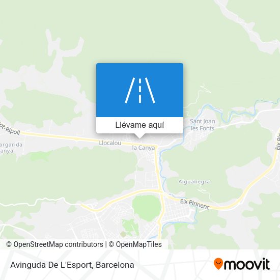 Mapa Avinguda De L'Esport