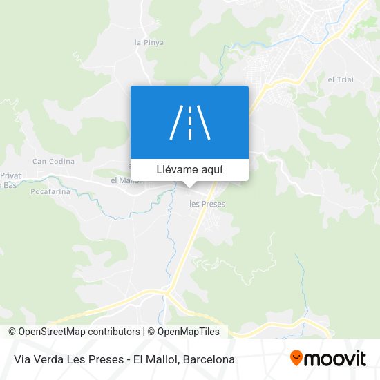 Mapa Via Verda Les Preses - El Mallol