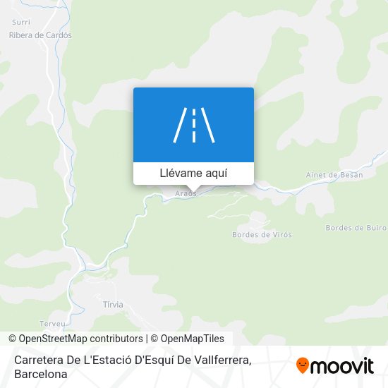 Mapa Carretera De L'Estació D'Esquí De Vallferrera