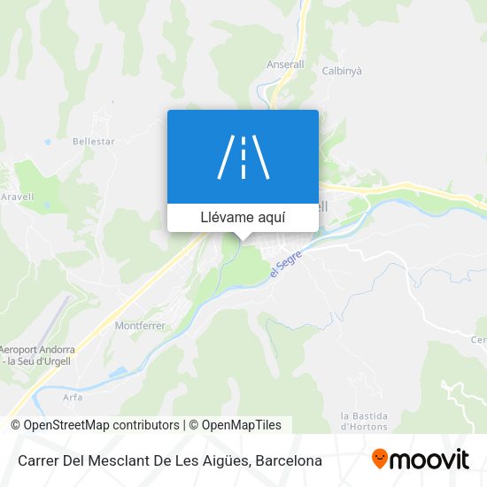 Mapa Carrer Del Mesclant De Les Aigües