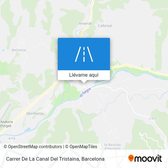Mapa Carrer De La Canal Del Tristaina