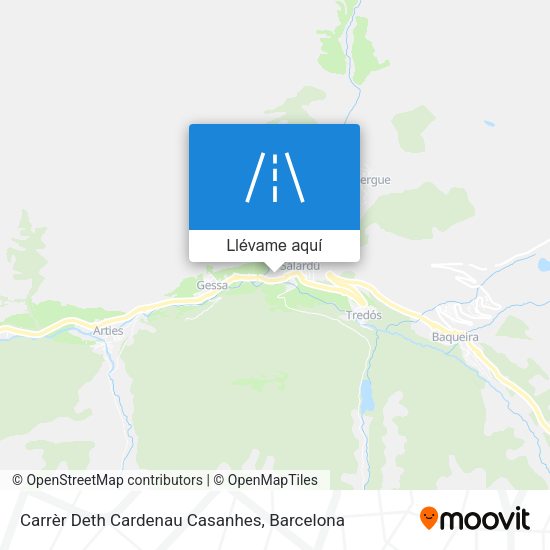 Mapa Carrèr Deth Cardenau Casanhes