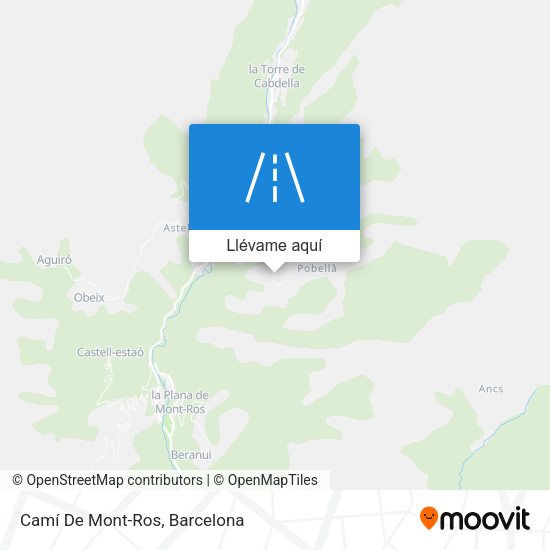 Mapa Camí De Mont-Ros