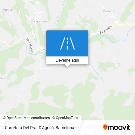 Mapa Carretera Del Prat D'Aguiló