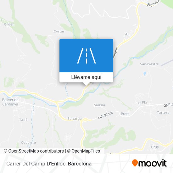 Mapa Carrer Del Camp D'Enlloc