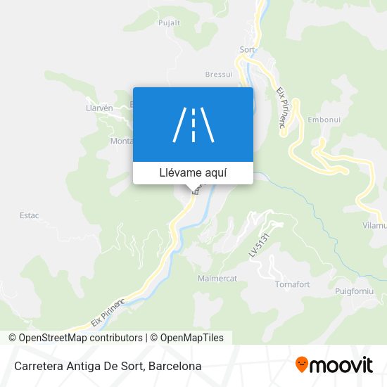 Mapa Carretera Antiga De Sort
