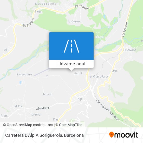 Mapa Carretera D'Alp A Soriguerola