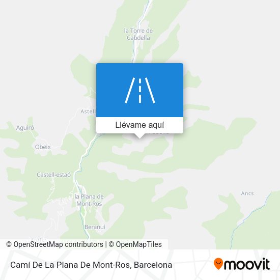 Mapa Camí De La Plana De Mont-Ros