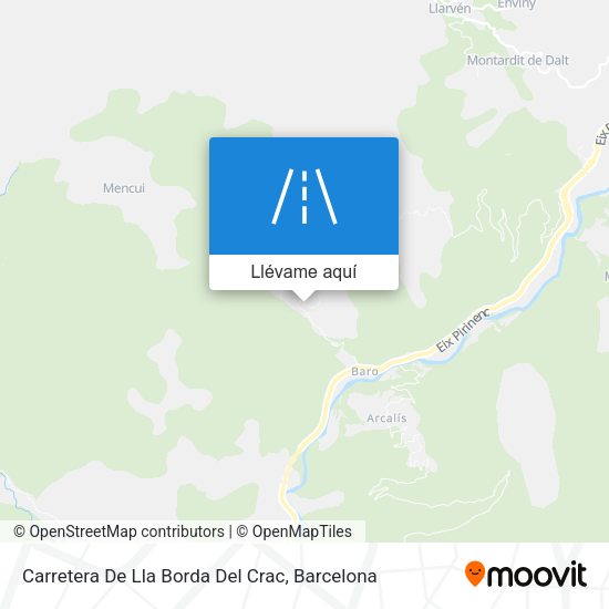 Mapa Carretera De Lla Borda Del Crac