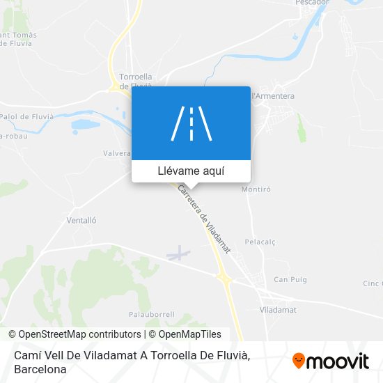 Mapa Camí Vell De Viladamat A Torroella De Fluvià