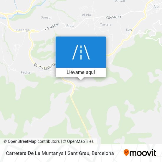 Mapa Carretera De La Muntanya I Sant Grau