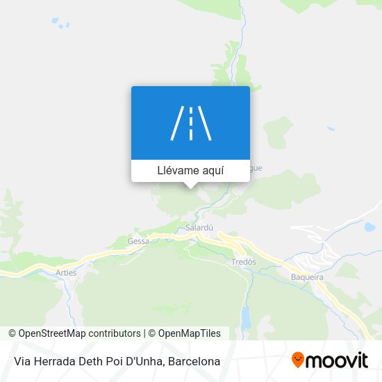 Mapa Via Herrada Deth Poi D'Unha