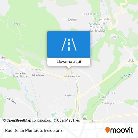 Mapa Rue De La Plantade