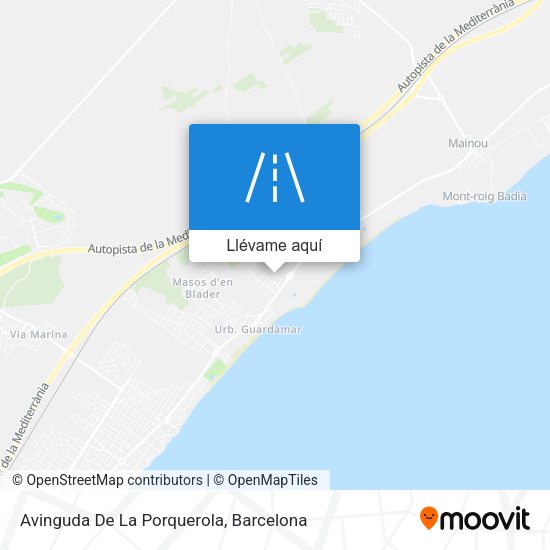 Mapa Avinguda De La Porquerola