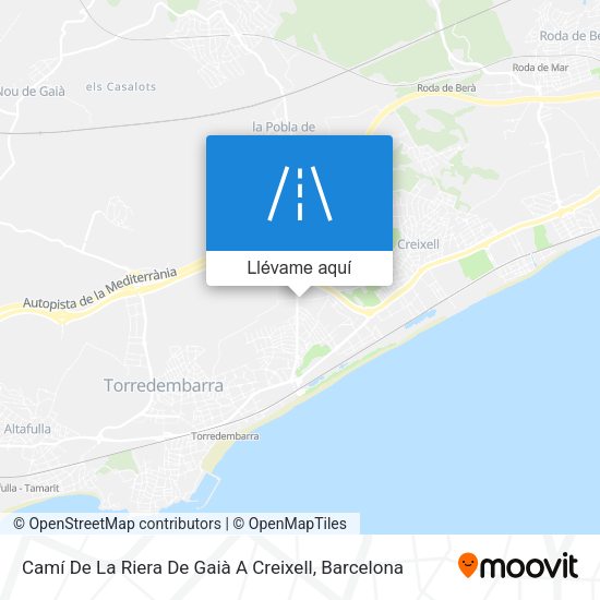 Mapa Camí De La Riera De Gaià A Creixell