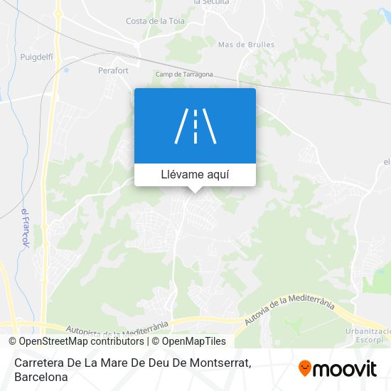 Mapa Carretera De La Mare De Deu De Montserrat