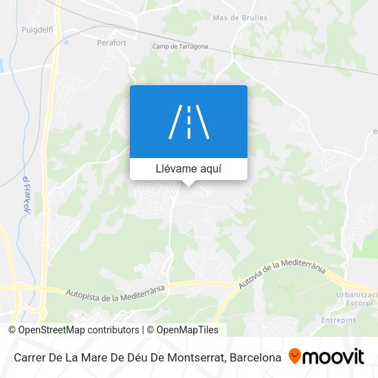 Mapa Carrer De La Mare De Déu De Montserrat