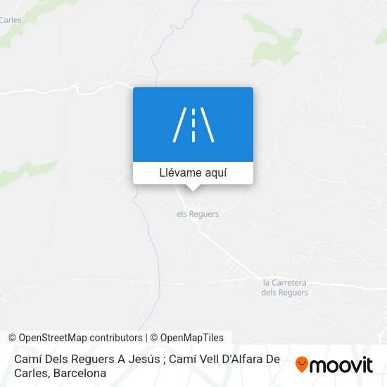 Mapa Camí Dels Reguers A Jesús ; Camí Vell D'Alfara De Carles