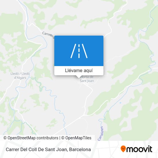 Mapa Carrer Del Coll De Sant Joan