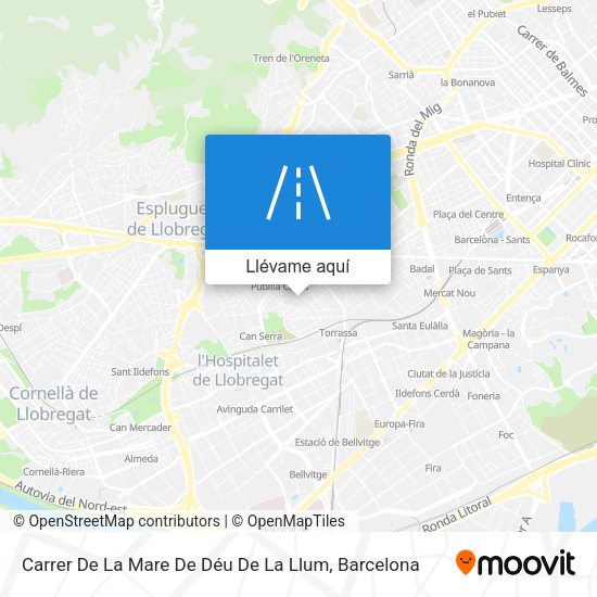 Mapa Carrer De La Mare De Déu De La Llum