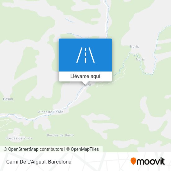 Mapa Camí De L'Aigual