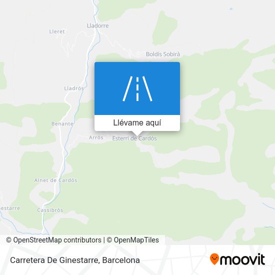Mapa Carretera De Ginestarre
