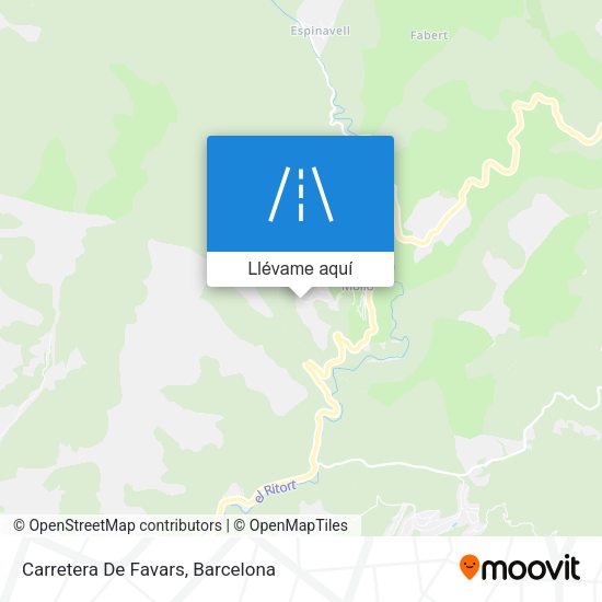 Mapa Carretera De Favars