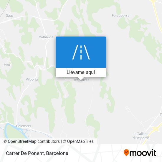 Mapa Carrer De Ponent