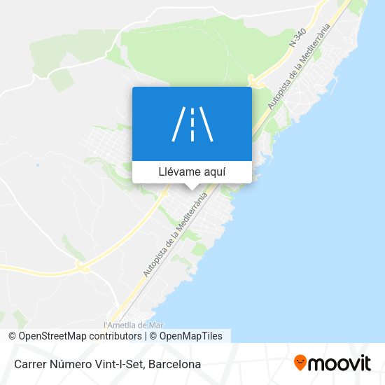 Mapa Carrer Número Vint-I-Set