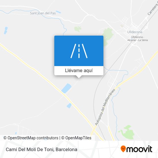 Mapa Camí Del Molí De Toni