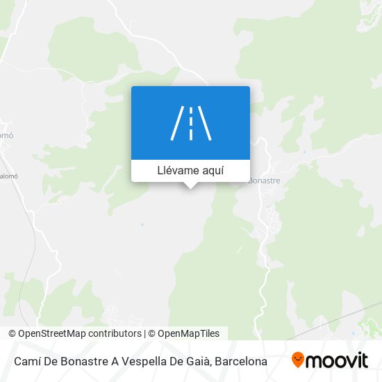 Mapa Camí De Bonastre A Vespella De Gaià