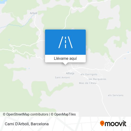 Mapa Camí D'Arbolí