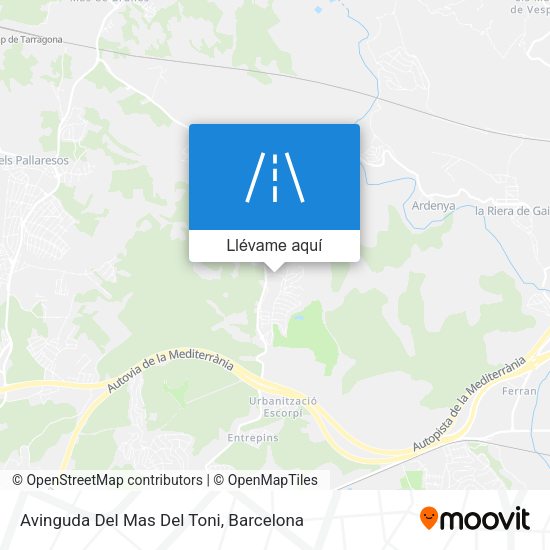 Mapa Avinguda Del Mas Del Toni