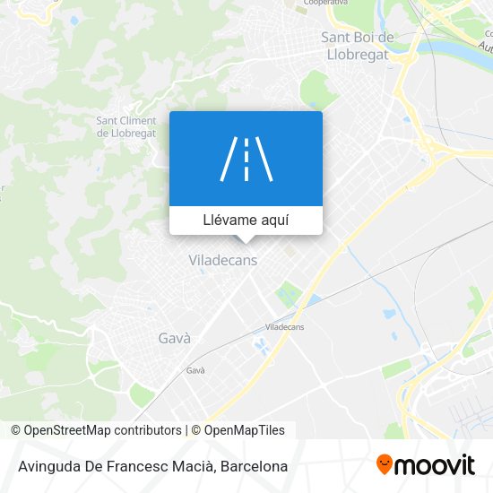 Mapa Avinguda De Francesc Macià