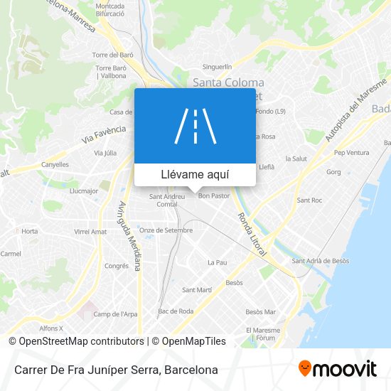 Mapa Carrer De Fra Juníper Serra