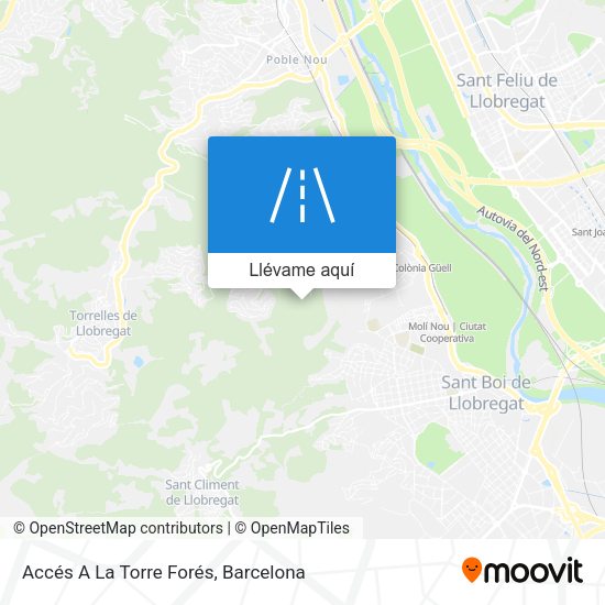 Mapa Accés A La Torre Forés
