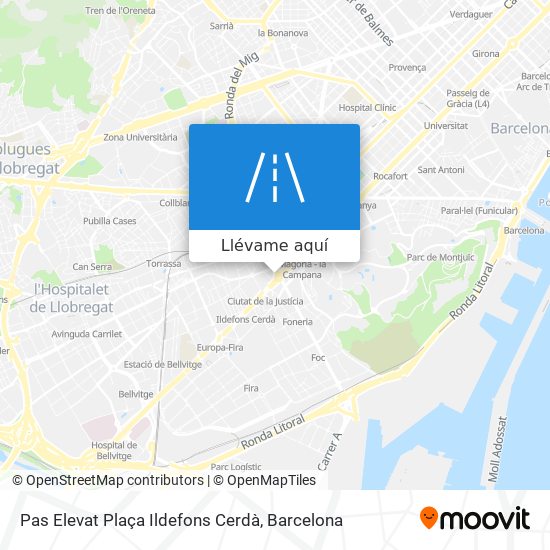 Mapa Pas Elevat Plaça Ildefons Cerdà