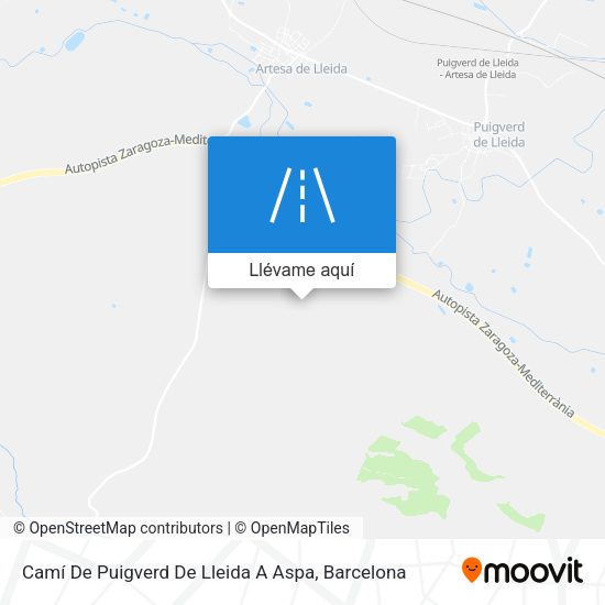 Mapa Camí De Puigverd De Lleida A Aspa