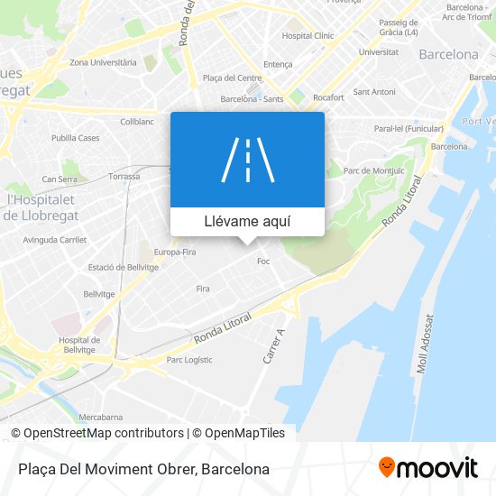 Mapa Plaça Del Moviment Obrer