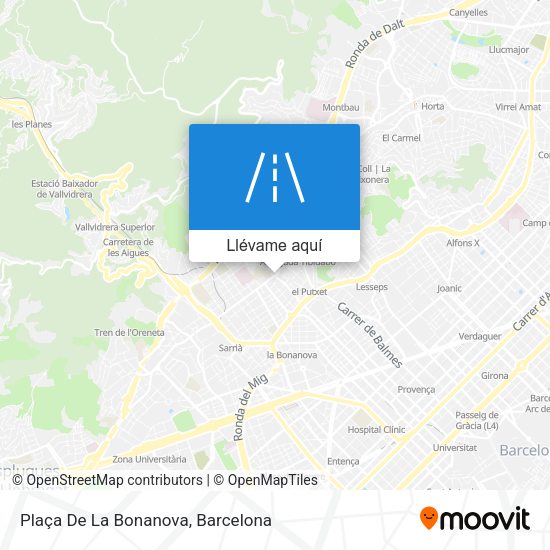 Mapa Plaça De La Bonanova