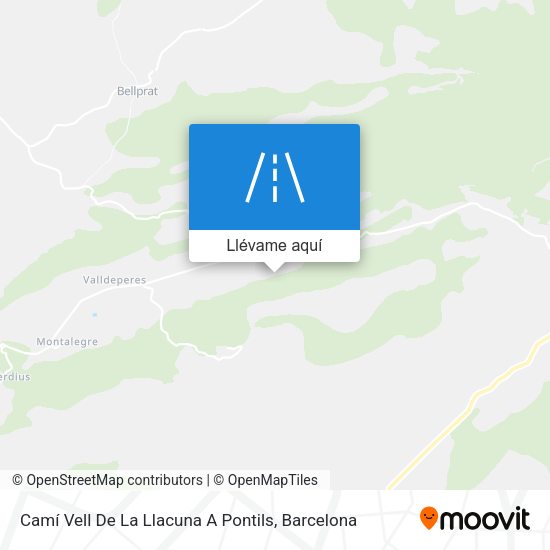 Mapa Camí Vell De La Llacuna A Pontils