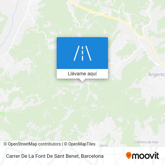 Mapa Carrer De La Font De Sant Benet