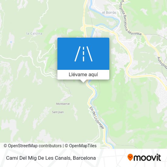 Mapa Camí Del Mig De Les Canals