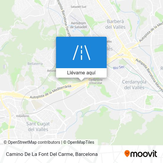 Mapa Camino De La Font Del Carme