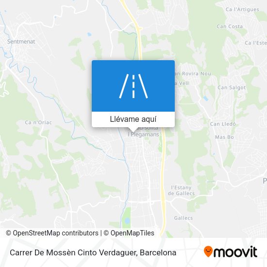 Mapa Carrer De Mossèn Cinto Verdaguer