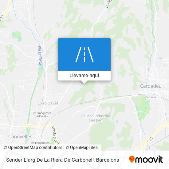 Mapa Sender Llarg De La Riera De Carbonell