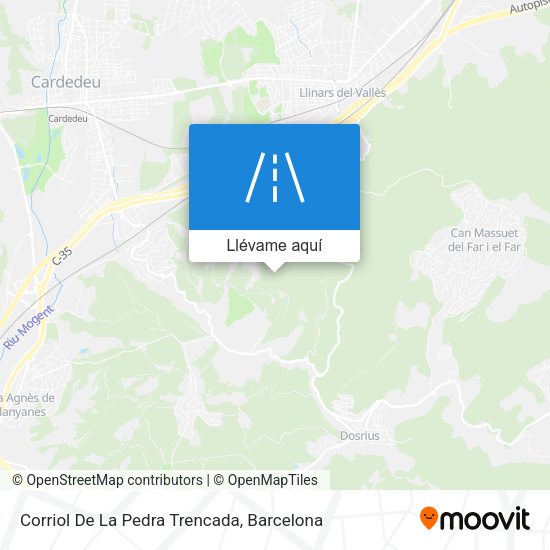 Mapa Corriol De La Pedra Trencada